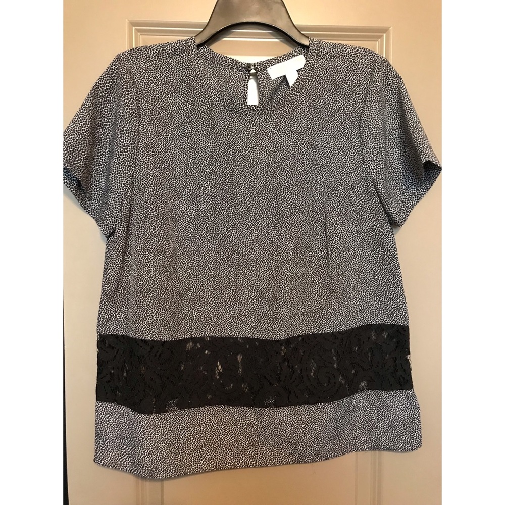Never Worn Michael Kors Leopard & Lace Top